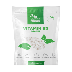 Rohpulver Niacin (Vitamin B3) 60 Kapseln.